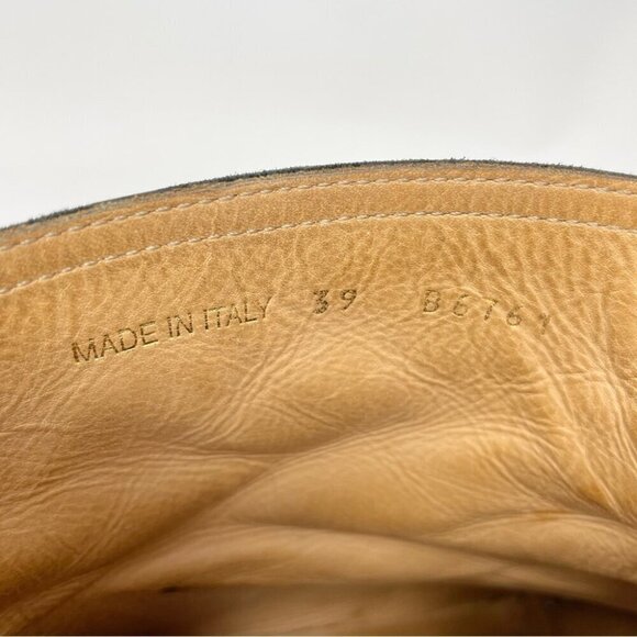 * Buttero Black Leather Western Boots Made in Italy Size 39 - Picture 8 of 13